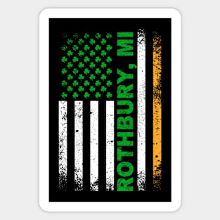 Irish American Flag ROTHBURY, MI Sticker